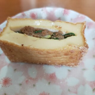 厚揚げのネギ生姜挟み